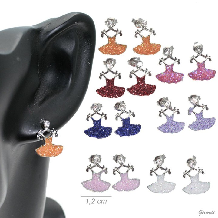 Boucles d’oreilles tutu – Bijou danse classique élégant